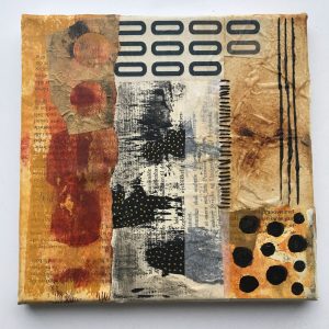 Collage 30x30 cm. Pris 1500 kr.