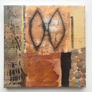Collage 30x30 cm. Pris 1500 kr.
